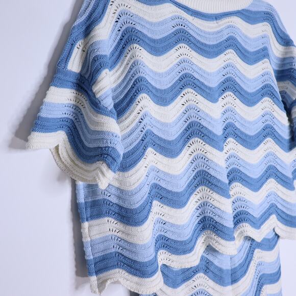 L*SPACE NWT Make Waves Sweater Top and Shorts Blue Crush Women's XS